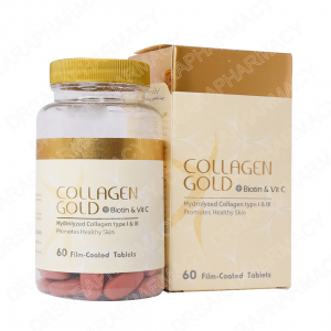 قرص کلاژن گلد بیوتین و ویتامین C آدریان 60 عددی