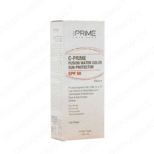 فلوئید ضد آفتاب SPF50 فیوژن واتر پرایم حاوی ویتامین C حجم 40 میلی لیتری