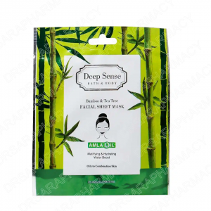 ماسک صورت نقابی بامبو و درخت چای دیپ سنس سی گل مناسب پوست چرب 25 میلی لیتری