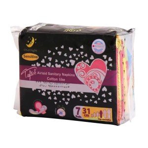 نوار بهداشتی ایرلید تافته مخصوص شب 7 عدد 31 سانت xl