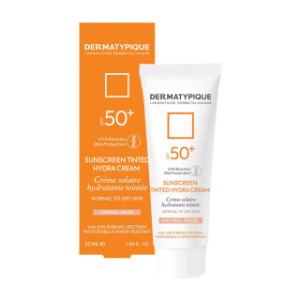 کرم ضد آفتاب رنگی درماتیپیک مدل Tinted Hydra SPF 50+ مناسب پوست خشک 50 میلی‌لیتر