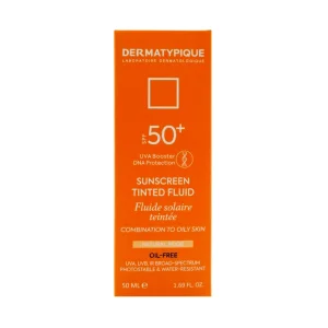 کرم ضد آفتاب رنگی درماتیپیک مدل Tinted Hydra SPF 50+ مناسب پوست چرب 50 میلی‌لیتر