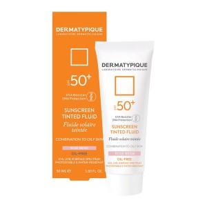 کرم ضد آفتاب رنگی درماتیپیک مدل Tinted Hydra SPF 50+ مناسب پوست چرب 50 میلی‌لیتر