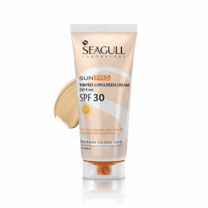 کرم ضد آفتاب رنگی حاوی فیلترهای فیزیکی SPF30  سی گل
