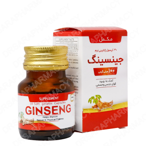 کپسول ژلاتینی جینسینگ 100 میلی گرم دانا
