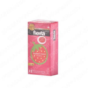 کاندوم خاردار توت فرنگی فیستا مدل Strawberry Dotted بسته 12 عددی