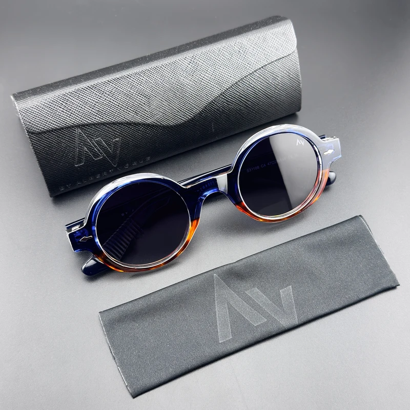 عینک آفتابی  گرد پلاریزه آلبرت وگ مدل S31108C4 Acetate Avantgarde Visionary