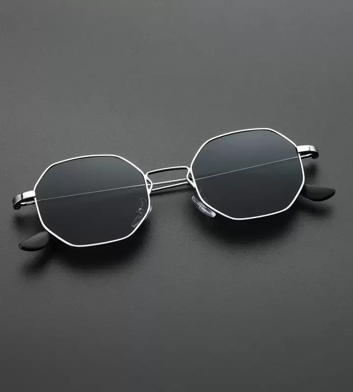 عینک آفتابی  Irn-Km-3431-Wht  عینک آفتابی زنانه, عینک آفتابی مردانه, عینک فلزی نقرهای