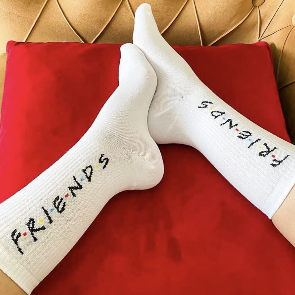جوراب‌ ساق‌دار کد Friends-Wht
