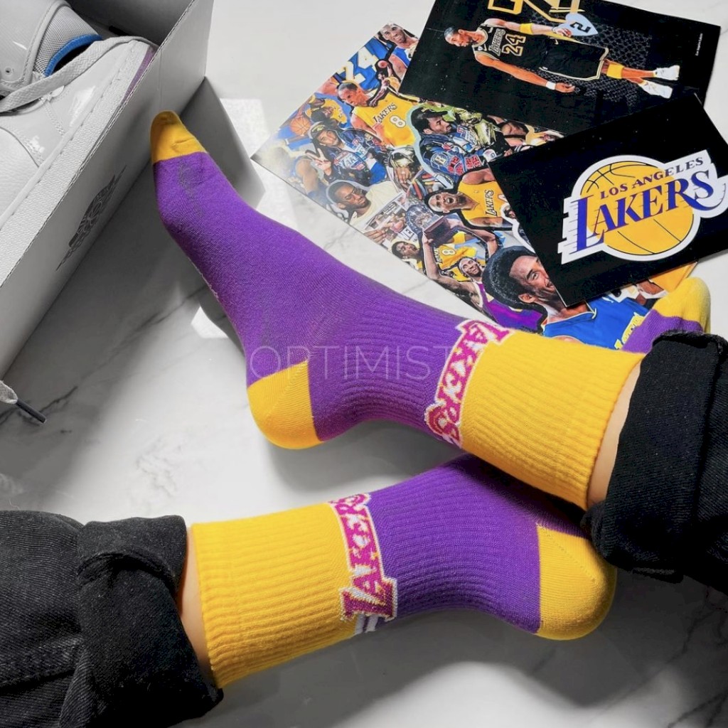 جوراب‌ ساقدار طرح Lakers