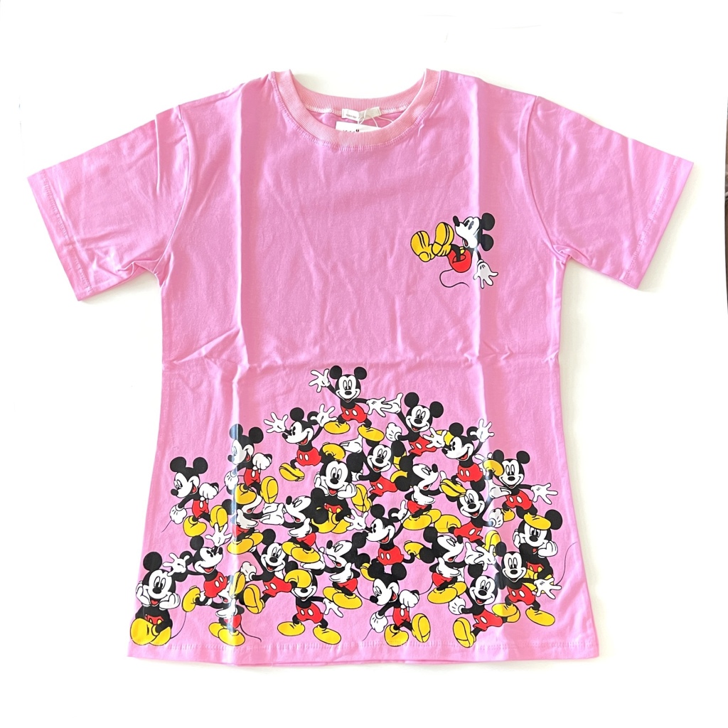 تیشرت زنانه صورتی طرح میکی موس کد Mickey-Pnk