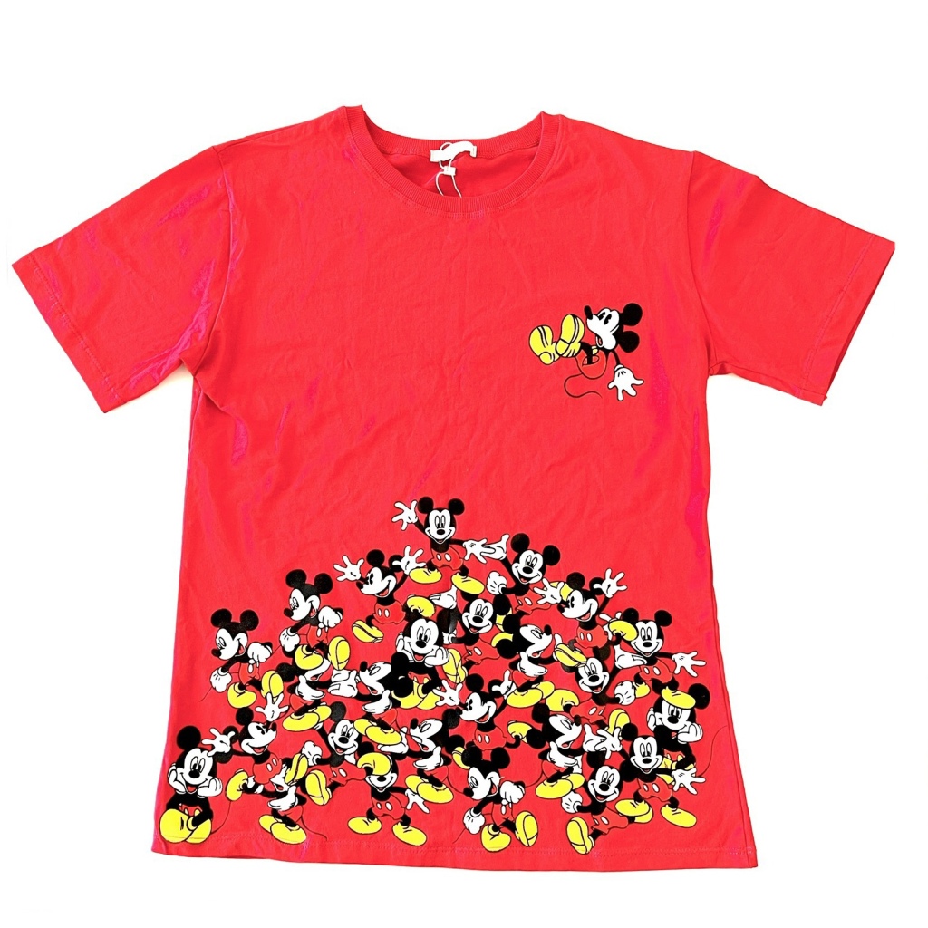 تیشرت زنانه قرمز رنگ طرح میکی موس کد Mickey-Red