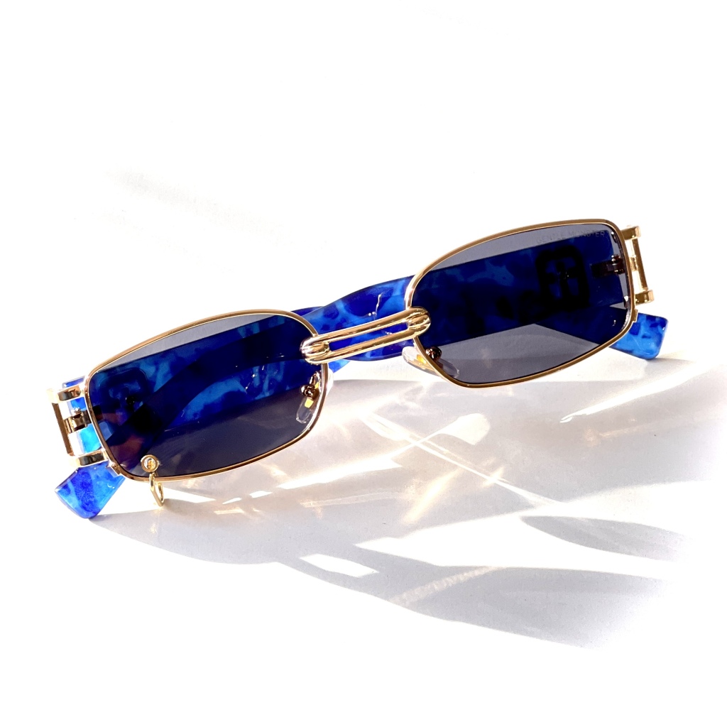 عینک آفتابی با دسته آبی رنگ مدل Gw-8032-Blu
