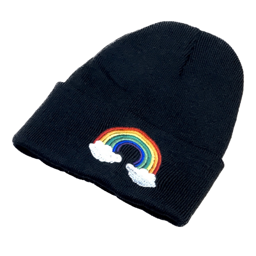 کلاه بافت مدل Rainbow-Blc