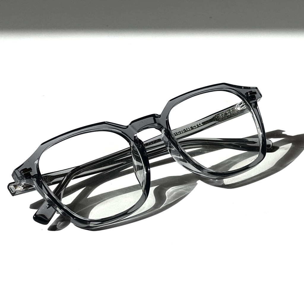 فریم عینک طبی با عدسی بلوکات مدل 72014-Gry-C3