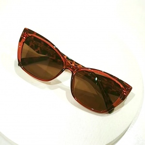 عینک آفتابی پلاریزه دسته سیمی مدل Cat-8869-Brn