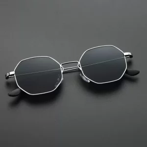 عینک آفتابی  Irn-Km-3431-Wht  عینک آفتابی زنانه, عینک آفتابی مردانه, عینک فلزی نقره‌ای