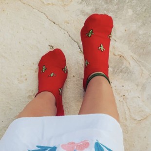 جوراب مچی کاکتوس قرمز