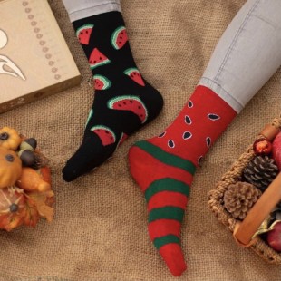 جوراب‌ ساق‌دار طرح هندوانه