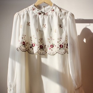 شومیز حریر گلدوزی