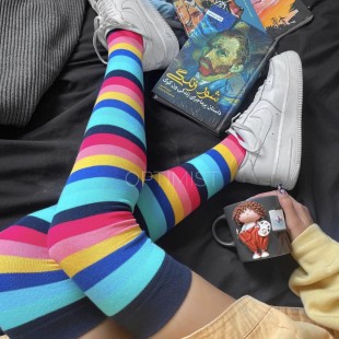 جوراب‌ بالای زانو رنگین کمان