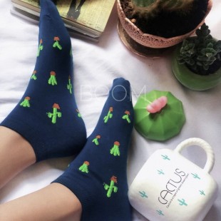 جوراب‌ مچی طرح کاکتوس Navy