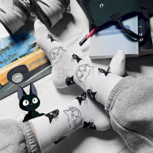 جوراب‌ ساق‌دار طرح گربه‌ای Wht