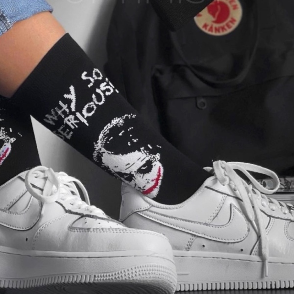 جوراب‌ ساق‌دار مدل Joker-Blc