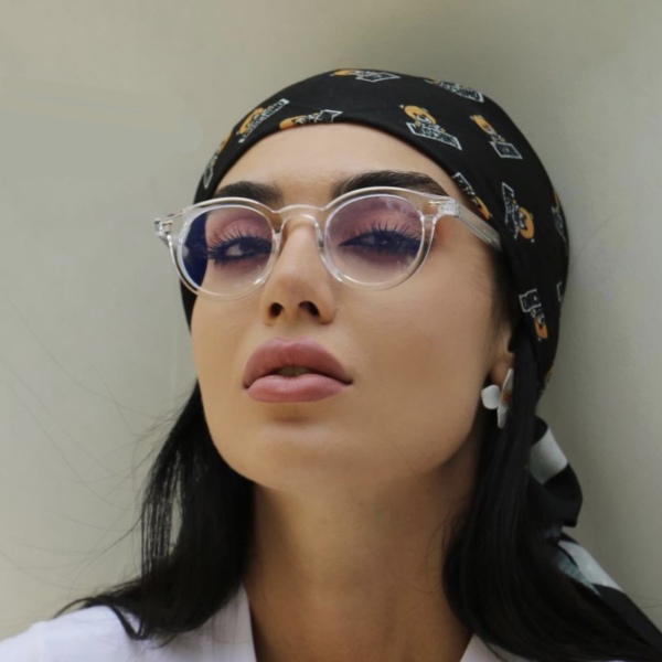 فریم عینک طبی با عدسی بلوکات مدل Gmt-3588-Tra