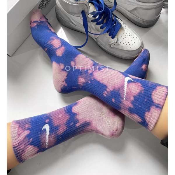 جوراب‌ اسپرت ساق‌دار ابر و بادی مدل  Nike-Blu