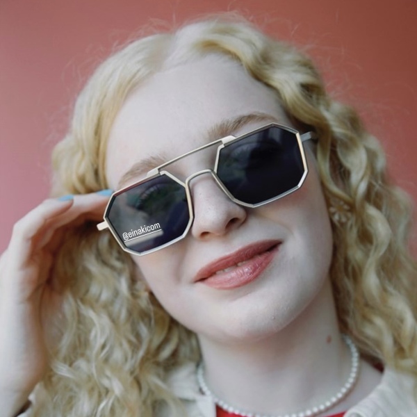 عینک آفتابی با فریم نقره‌ای مدل 2186-Wblc