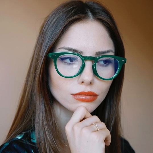 فریم عینک طبی با عدسی بلوکات مدل Gmt-Zn-3595-Grn