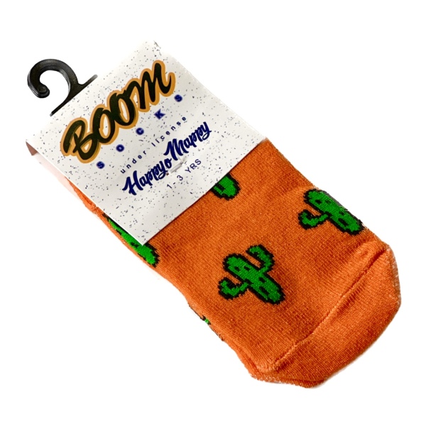 جوراب‌ مچی بچه‌گانه ۱ تا ۳ سال طرح کاکتوس Orng