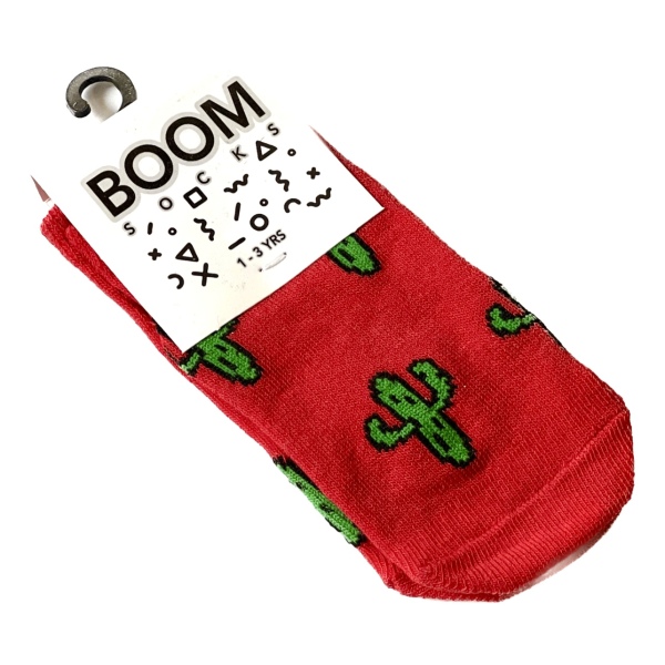 جوراب‌ مچی بچه‌گانه ۱ تا ۳ سال طرح کاکتوس Red