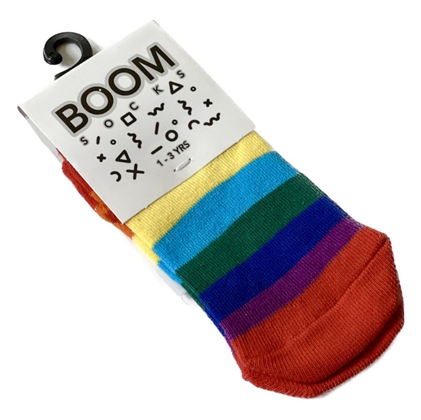 جوراب‌ مچی بچه‌گانه ۱ تا ۳ سال رنگین ‌کمان