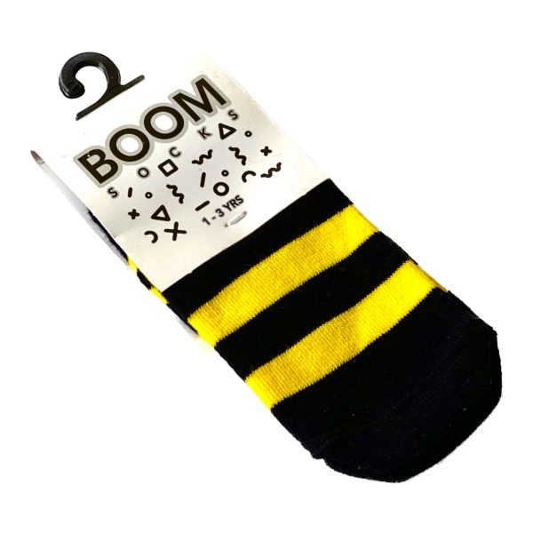 جوراب‌ مچی بچه‌گانه سایز ۳۰تا۳۵، زرد و مشکی