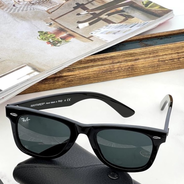 عینک آفتابی ری‌بن ویفرر مشکی مدل Rb-Wf-2140-Blc
