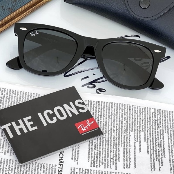 عینک آفتابی ری‌بن ویفرر مشکی مدل Rb-Wf-2140-S-Blc