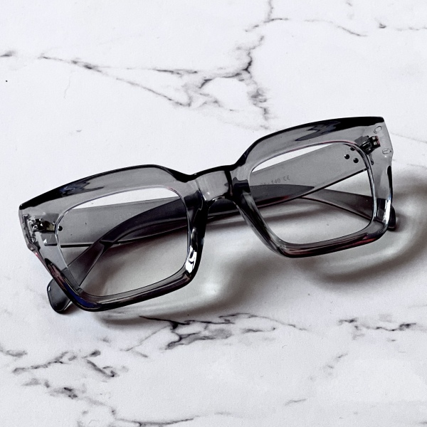 فریم عینک طبی با عدسی بلوکات مدل Crec-1735-Gry