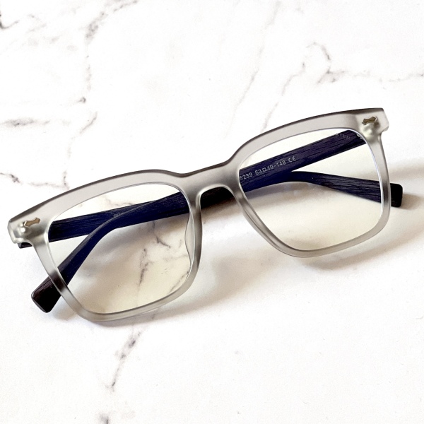 فریم عینک طبی با عدسی بلوکات مدل Tr-75239-Gry