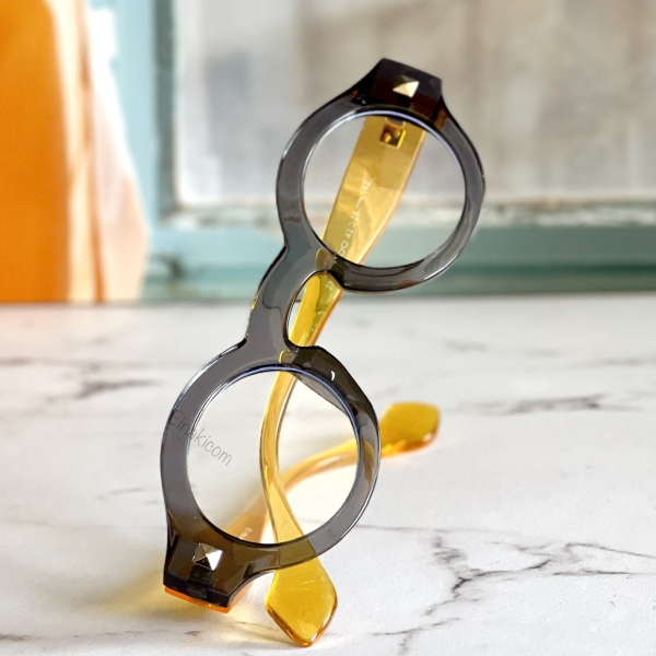 عینک طبی با عدسی بلوکات مدل Zn-3691-Gry-Orng