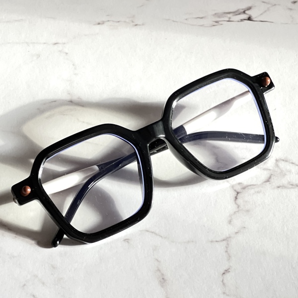 فریم عینک طبی با عدسی بلوکات مدل Me-0046-Bwht