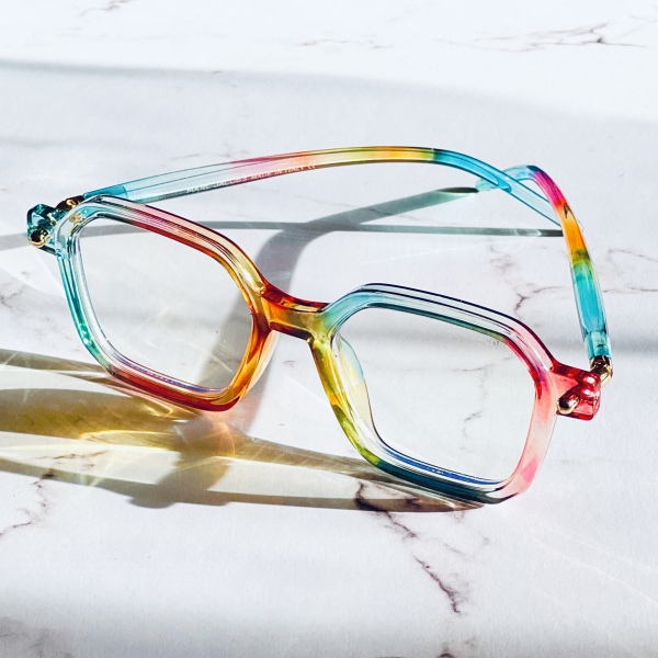 فریم عینک طبی با عدسی بلوکات مدل Me-0046-Rainbow