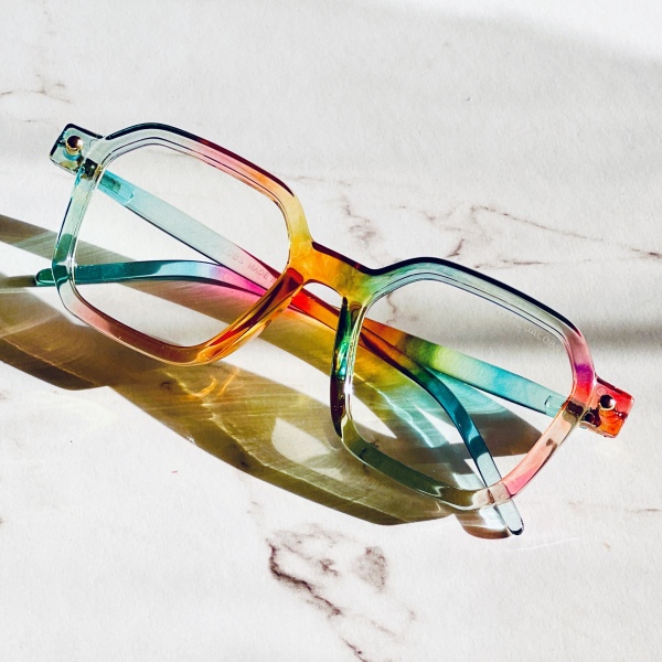 فریم عینک طبی با عدسی بلوکات مدل Me-0046-Rainbow