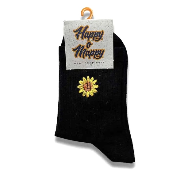 جوراب‌ ساق‌دار گلدوزی مدل آفتابگردان