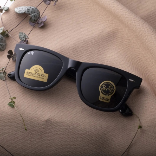 عینک آفتابی ری‌بن ویفرر مشکی مات مدل Rb-Wf-2140-3-NMblc