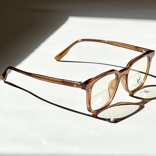 فریم عینک طبی با عدسی بلوکات مدل 72017-C6-Brn