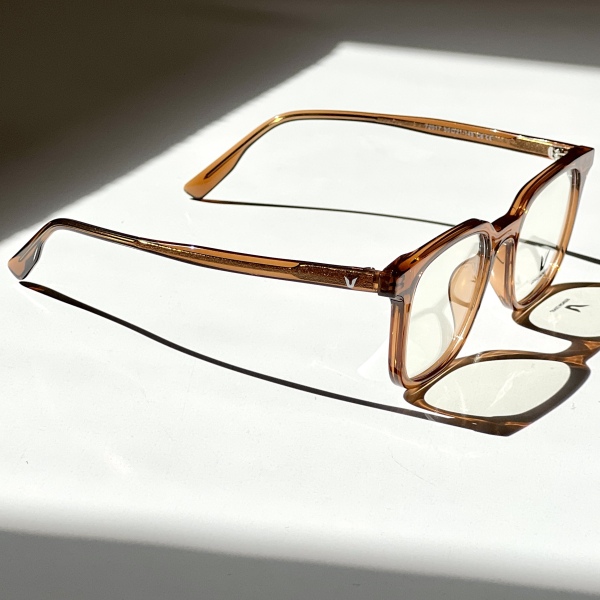 فریم عینک طبی با عدسی بلوکات مدل 72017-C6-Brn