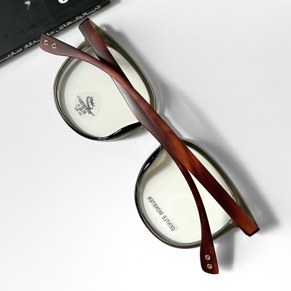 فریم عینک طبی با عدسی بلوکات مدل Tr-75250-Olv