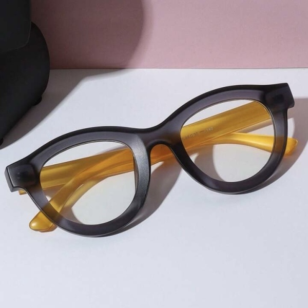 عینک طبی با عدسی بلوکات مدل Zn-3696-Gry-Orng